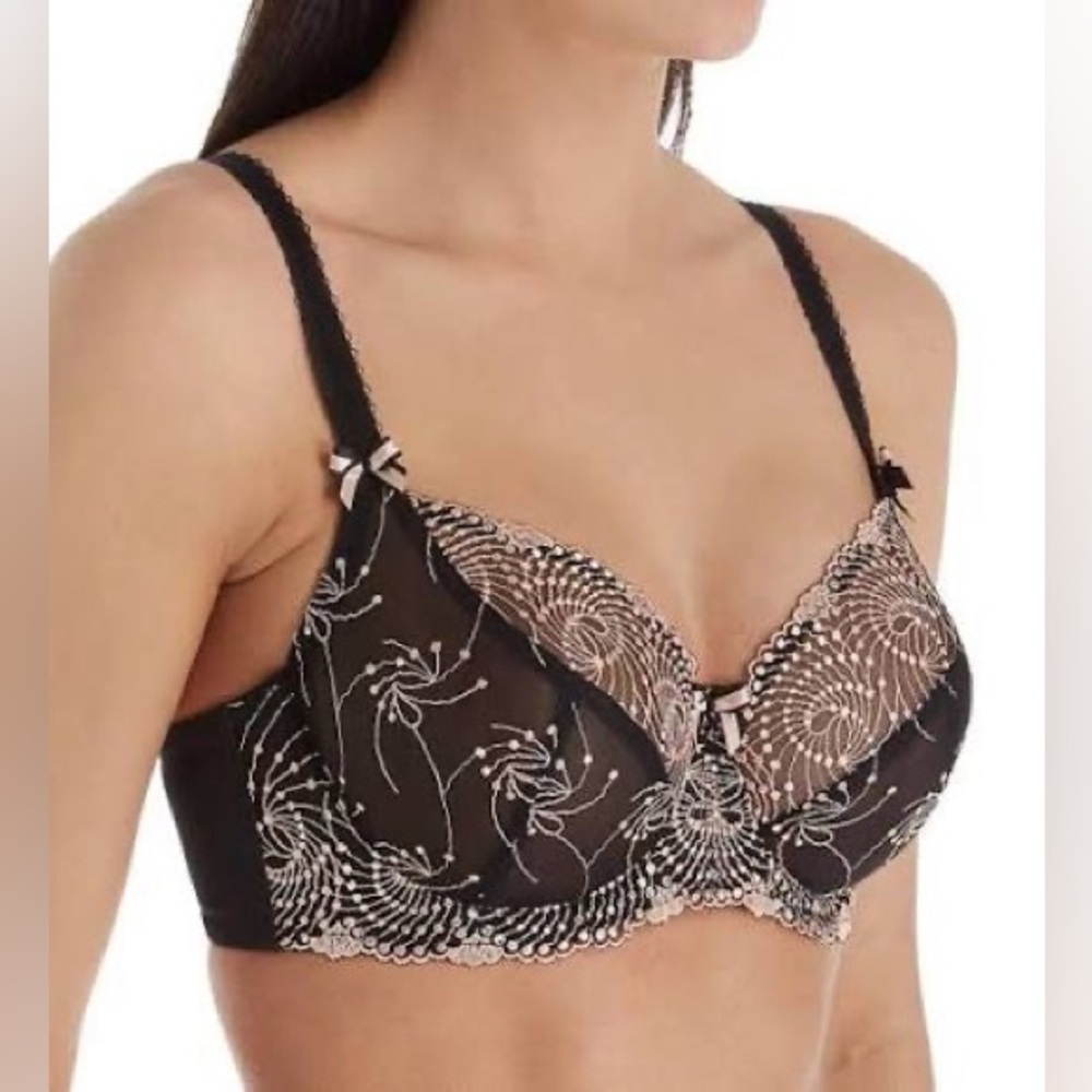 Fit Fully Yours B2271 Nicole See-Thru Black Rose Gold Bra